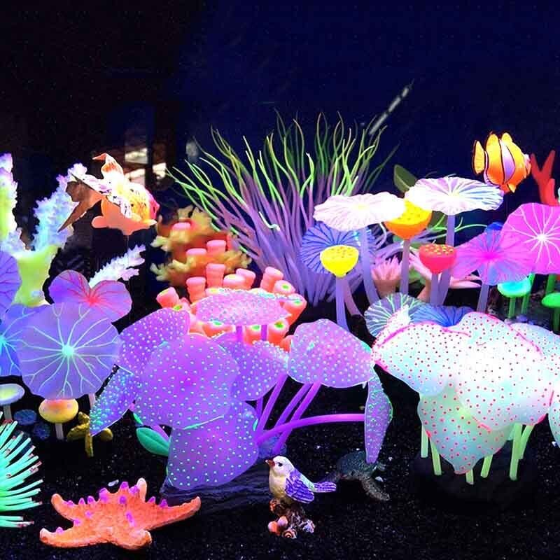 Aquarium Fish Enrichment - ديكور حوض السمك الاصطناعي المضيء من