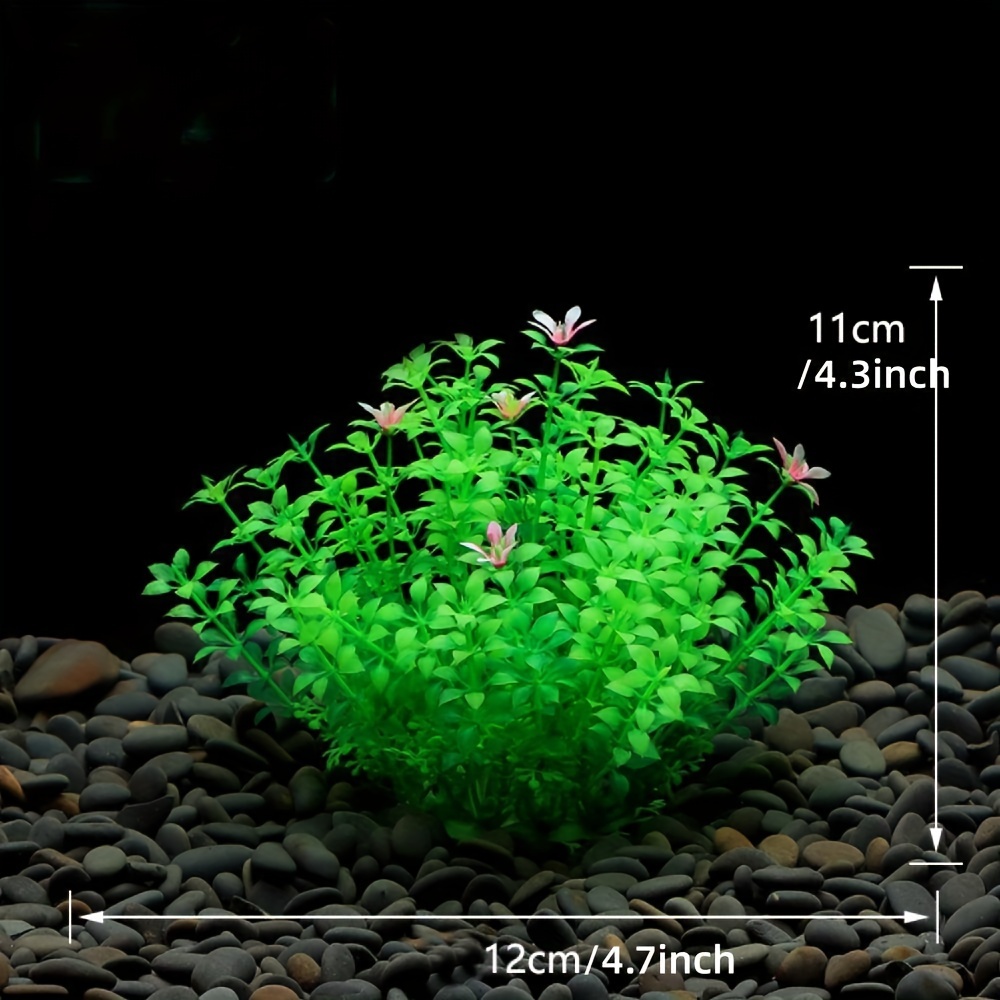 Aquarium Fish Enrichment - زينة حوض السمك، نباتات بلاستيكية اصطناعية،