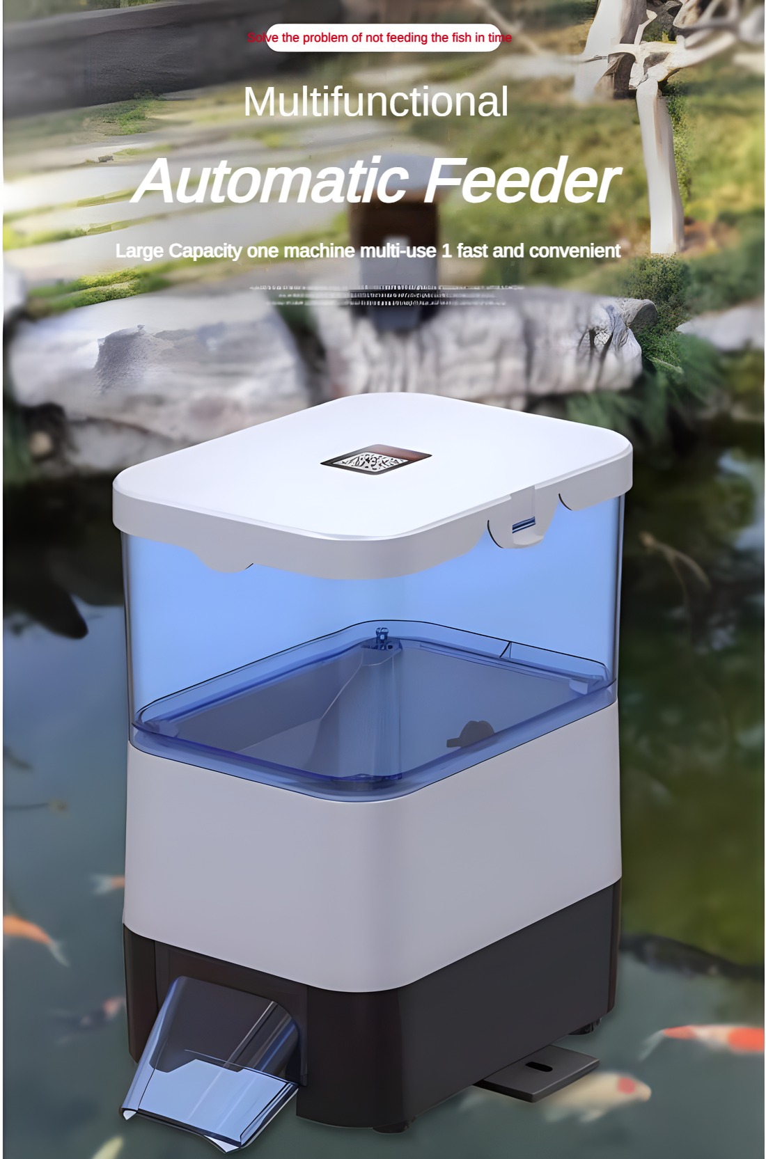 Aquarium Fish Feeder Automatic - مغذي أسماك شمسي أوتوماتيكي من إيفنايس،