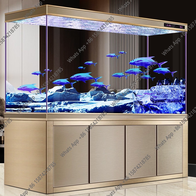 Xchange Aquarium Fish - حوض أسماك أروانا زجاجي فائق البياض