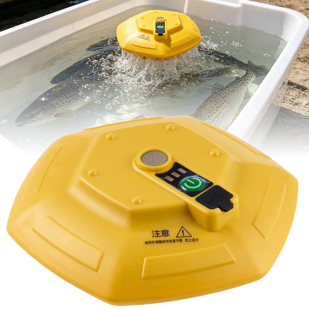 Aquarium Fish Marine - مضخة أكسجين لاسلكية قابلة لإعادة الشحن