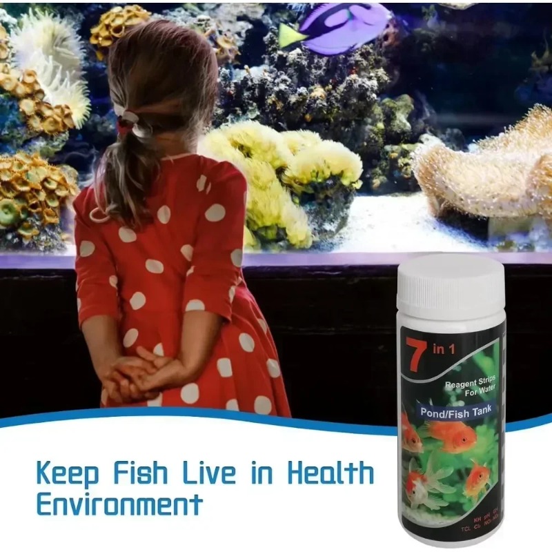 شرائط اختبار حوض السمك للمياه  - مراجعة Aquarium Test Kit وسعره