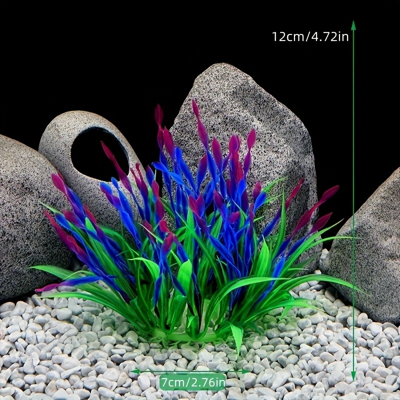 زينة حوض السمك، نباتات بلاستيك - مراجعة Aquarium Fish Enrichment وسعره