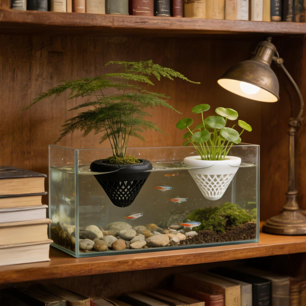 قطعتان من حامل النباتات العائم - مراجعة Aquarium Fish Enrichment وسعره