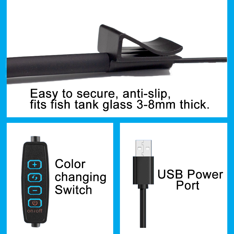 USB حوض السمك LED مصباح خزان ا - مراجعة Aquarium Fish Enrichment وسعره