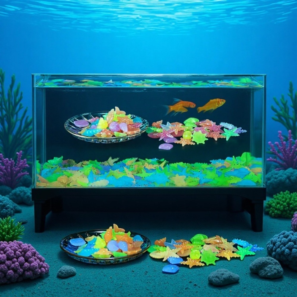 أحجار المحيط المضيئة، أصداف ال - مراجعة Aquarium Fish Enrichment وسعره
