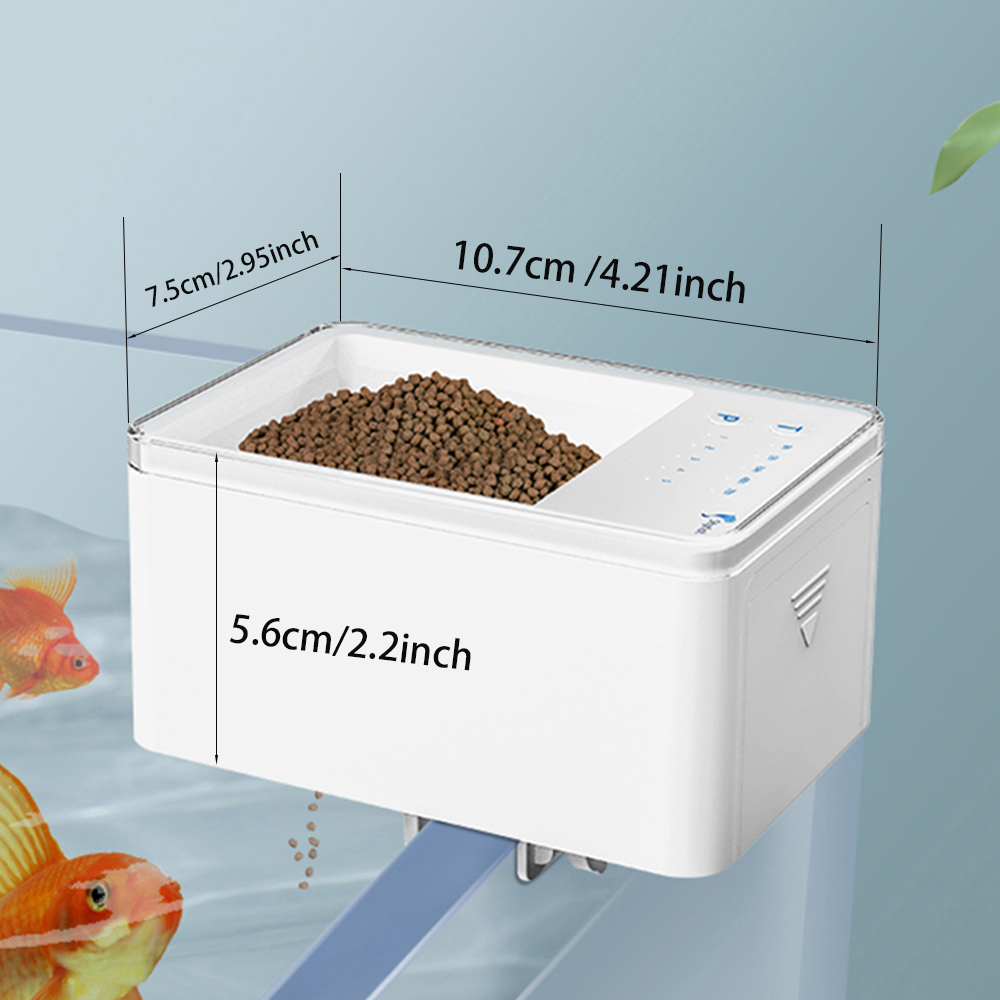 100 مللي سعة كبيرة وحدة تغذية  - مراجعة Aquarium Fish Feeder Automatic وسعره