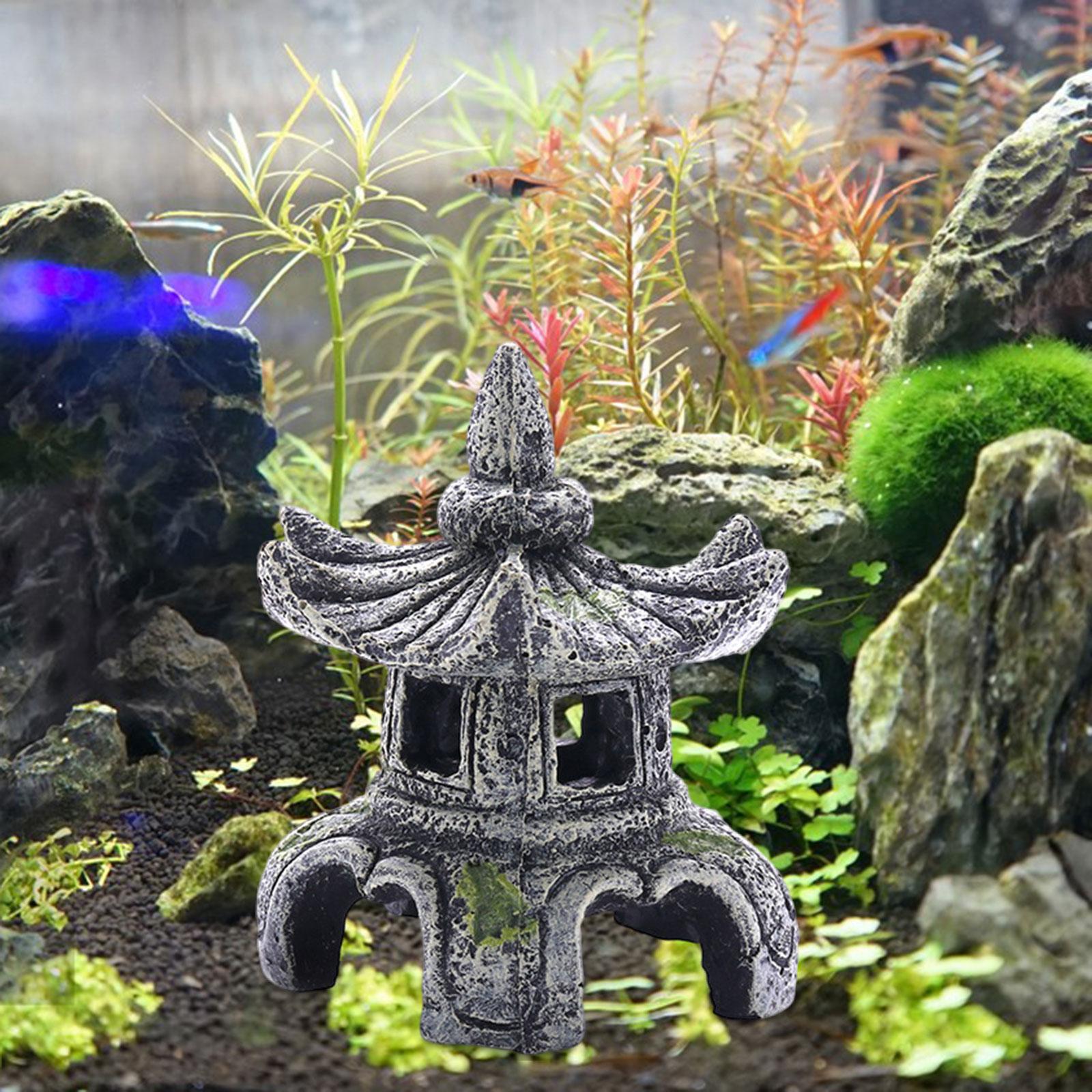 زخرفة مصباح حجر الحوض ، زخرفة  - مراجعة Aquarium Fish Enrichment وسعره