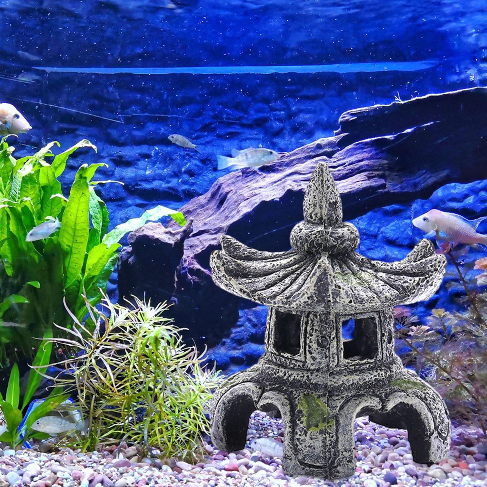 زخرفة مصباح حجر الحوض ، زخرفة  - مراجعة Aquarium Fish Enrichment وسعره