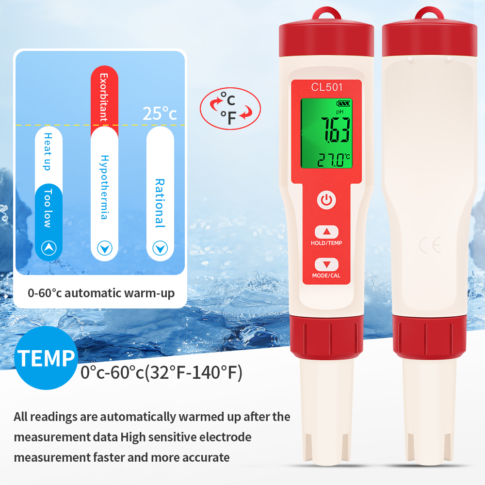 PH/CL2/H2/ORP/مقياس الحرارة كا - مراجعة Aquarium Test Kit وسعره