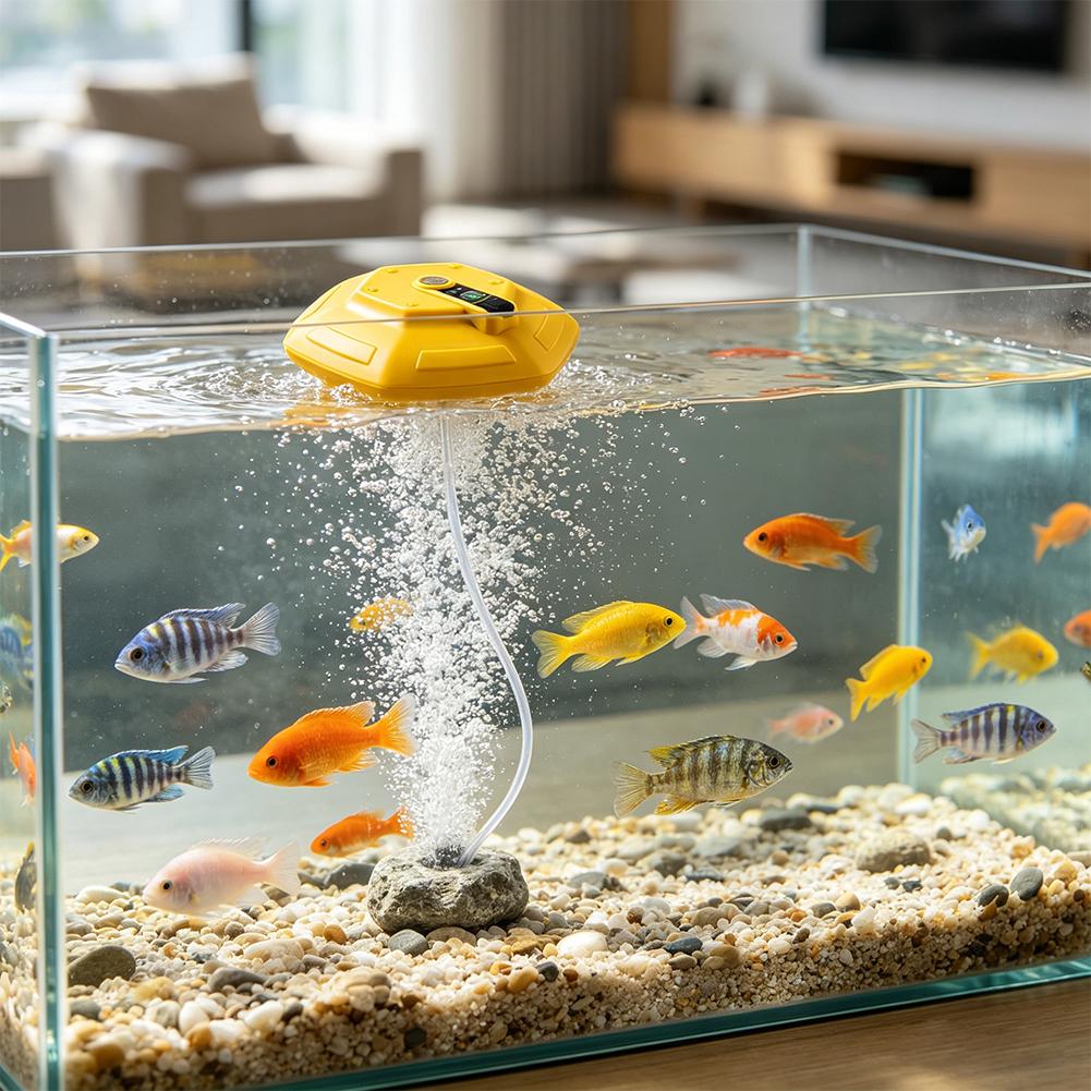 مضخة أكسجين لاسلكية قابلة لإعا - مراجعة Aquarium Fish Marine وسعره