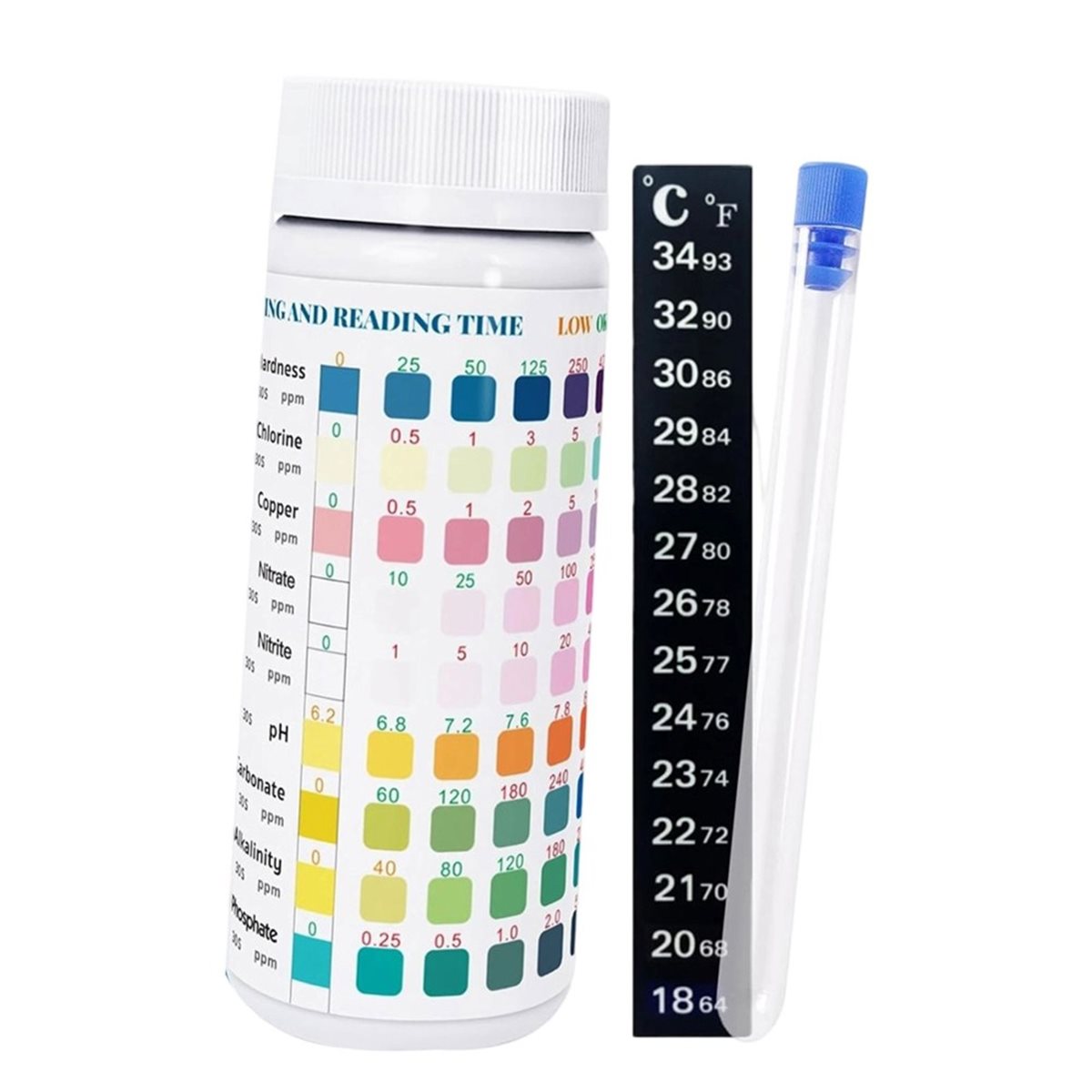 شرائط اختبار الأحواض المائية H - مراجعة Aquarium Test Kit وسعره