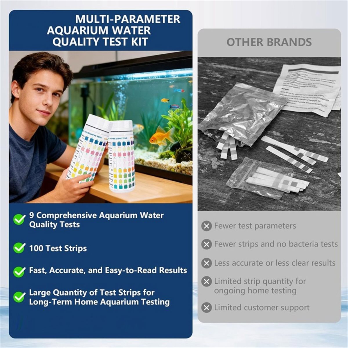 شرائط اختبار الأحواض المائية H - مراجعة Aquarium Test Kit وسعره
