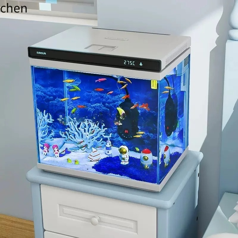 حوض أسماك صغير من الزجاج فائق  - مراجعة Aquarium Fish Without Oxygen وسعره