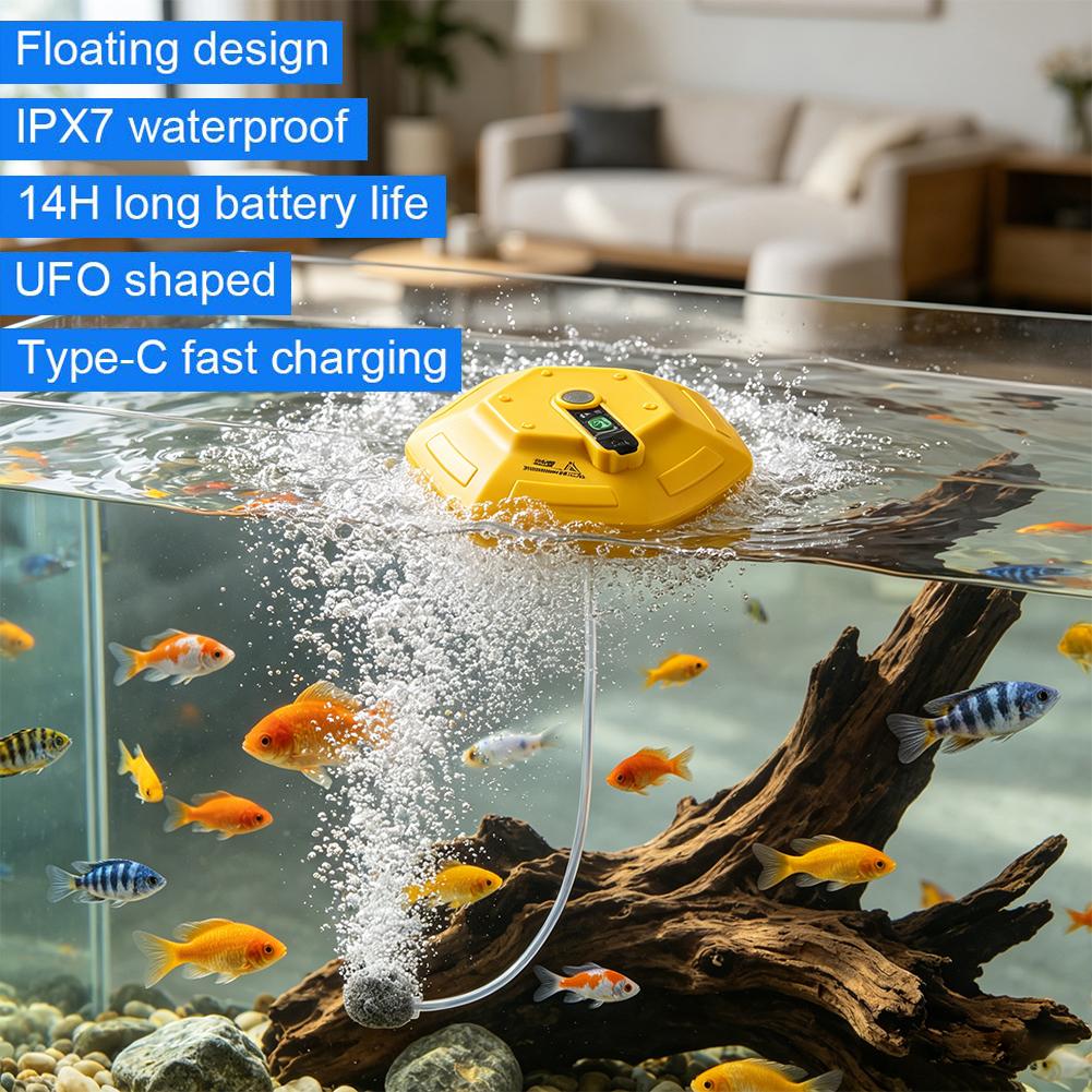 مضخة أكسجين محمولة لأحواض الأس - مراجعة Aquarium Fish Marine وسعره