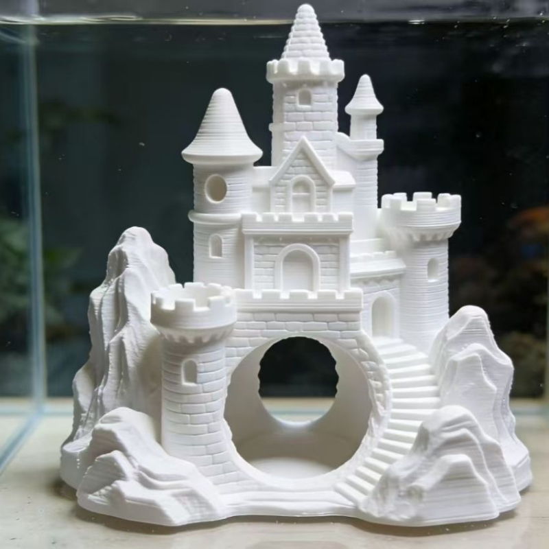 قلعة خيالية ثلاثية الأبعاد مطب - مراجعة Aquarium Fish Hideout وسعره
