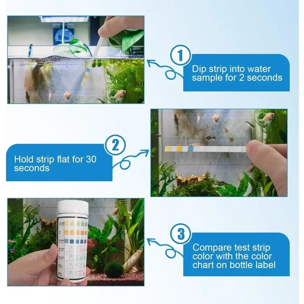 حوض السمك اشرطة الفحص PH جودة  - مراجعة Aquarium Test Kit وسعره