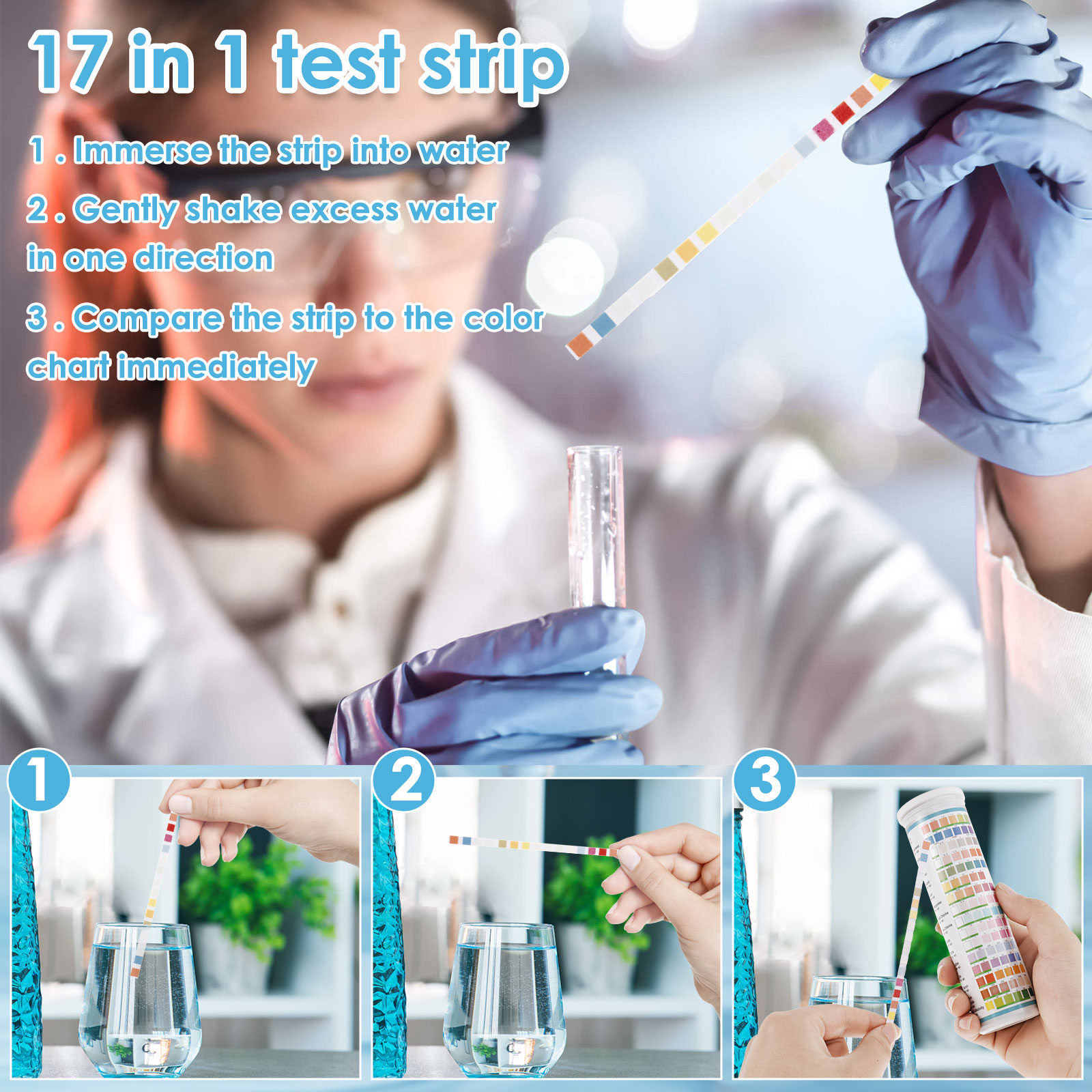 5-17 في 1 شرائط اختبار حوض الس - مراجعة Aquarium Test Kit وسعره