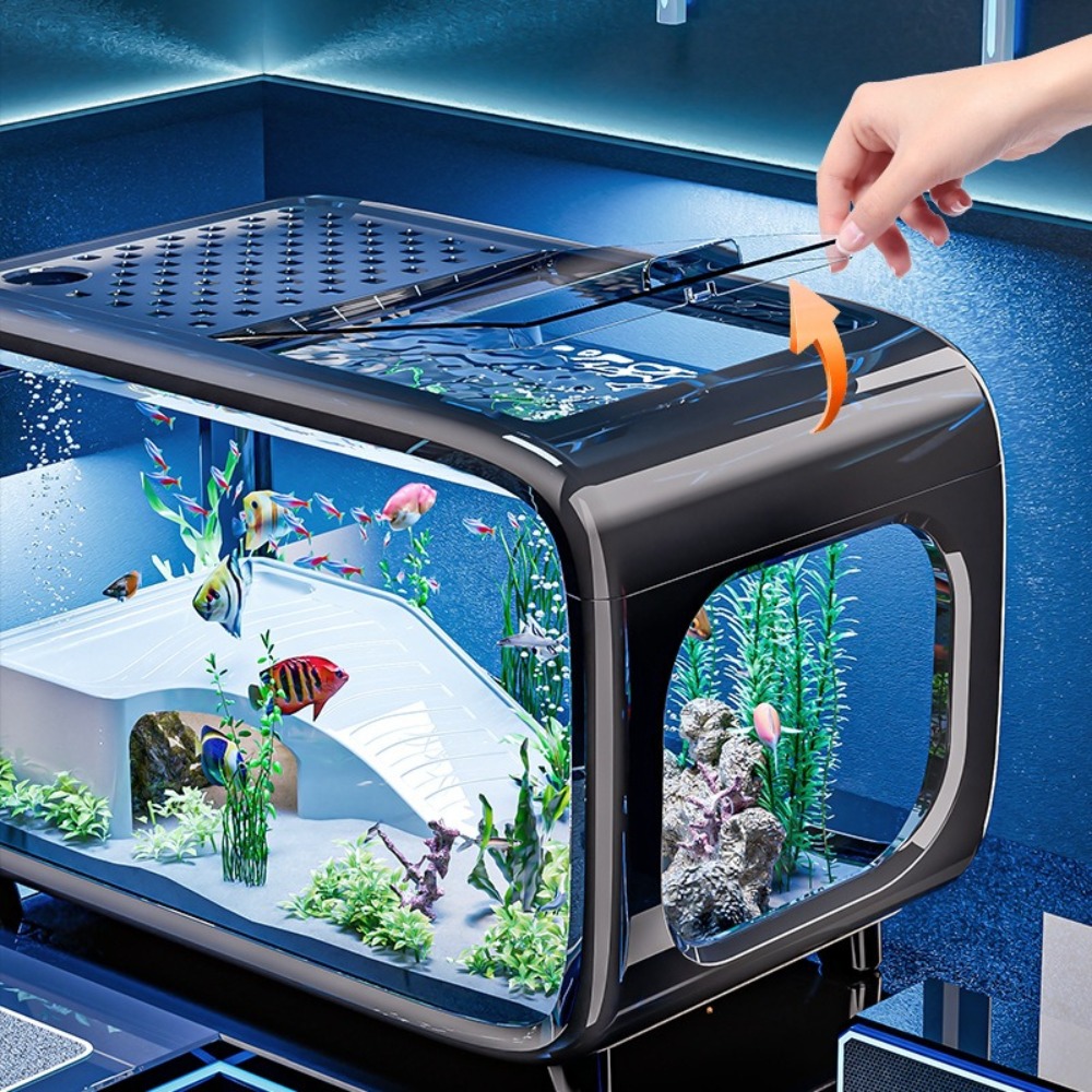 شفافة فاخرة خزان الأسماك دائم  - مراجعة Aquarium Fish Enrichment وسعره