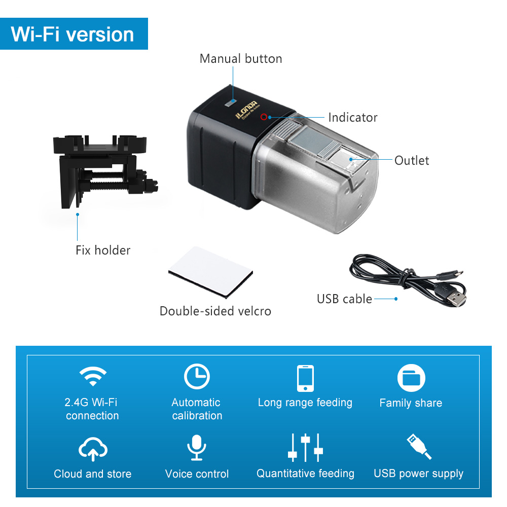 وحدة تغذية الأسماك واي فاي، وح - مراجعة Aquarium Fish Feeder Automatic وسعره